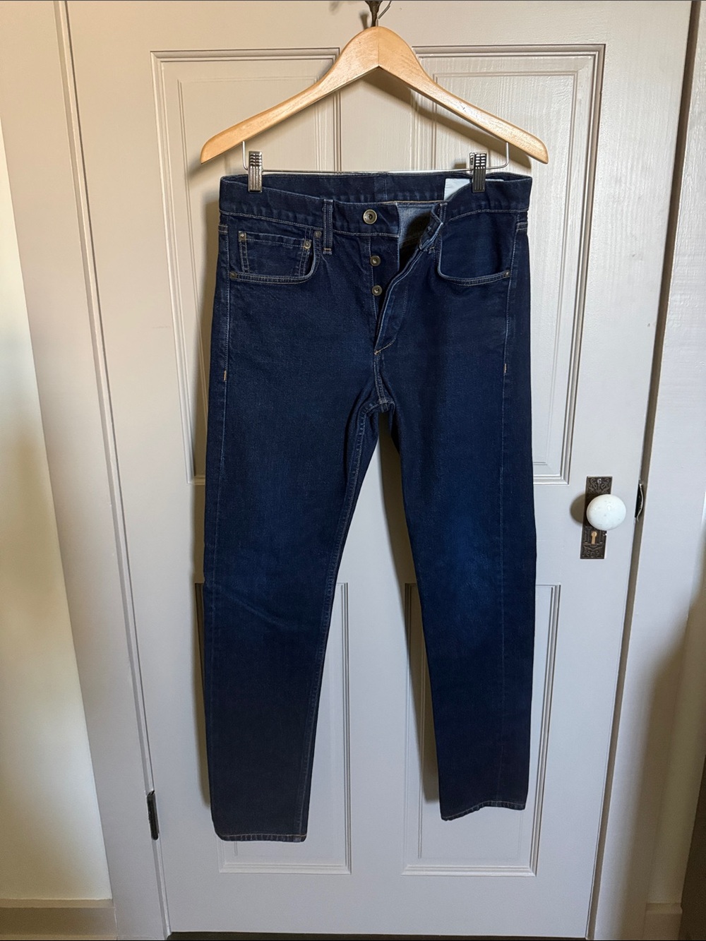 rag & bone Men's Slim Straight Jeans in Navy